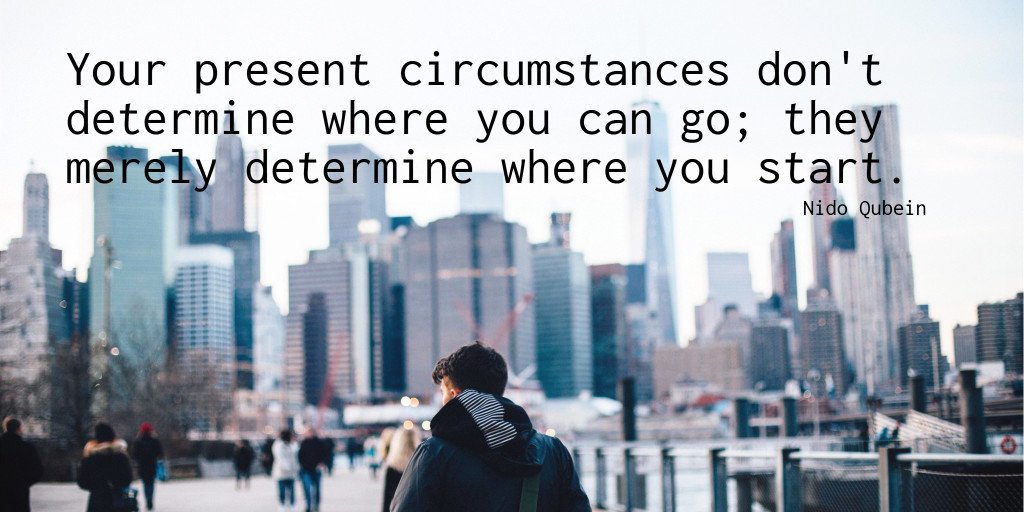 Your present circumstances don't determine where you can go ... Qubein #quote #inspiration #entrepreneur #startup #smallbiz