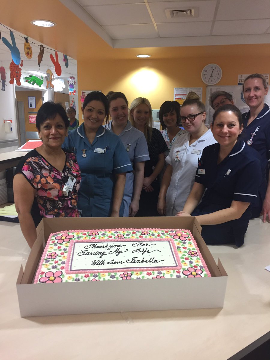 nicki_abbott's tweet photo. Another day, another parent thanking our amazing children's team for saving their daughter's life #PRIDE #massivecake https://t.co/5v6uTVy24I