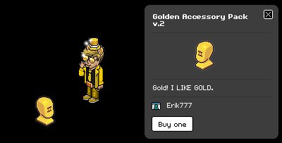 #Habbo .COM Gold Accessory Pack V.2 #Giveaway
Ends March 15th!
Must RT and Follow for a chance to win.