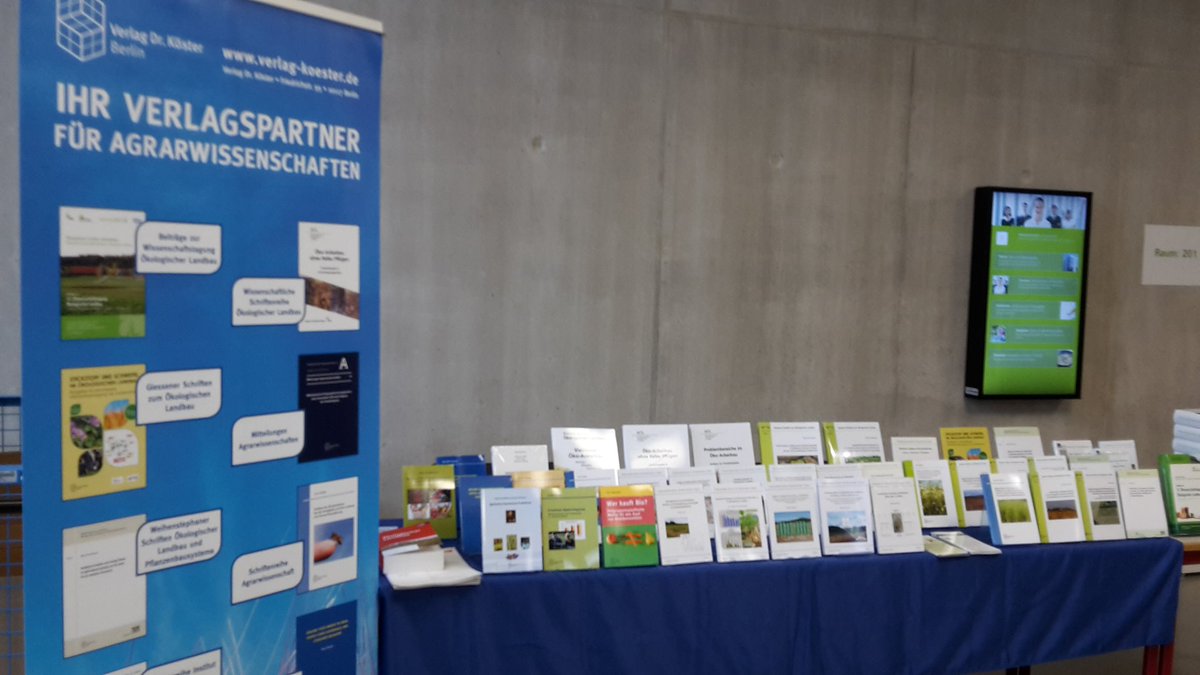 Unser Bücherstand für #Agrarwissenschaft auf der 14. Wissenschaftstagung Ökologischer #Landbau in Freising