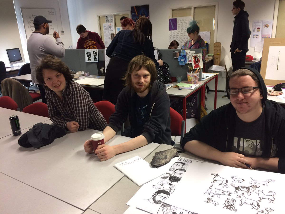 EmilyDrabs's tweet photo. Great students @HSADHull on a drawing project with @chrisriddell50 and @OfficialStepney @Booktrust @2017Hull @hull_libraries https://t.co/EdkrKpI67W