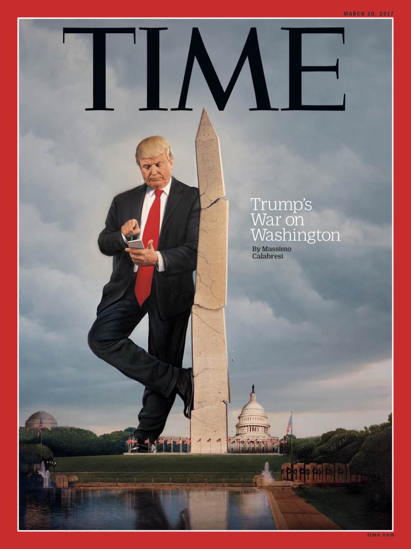 Image result for Time magazine cover trump  washington monument
