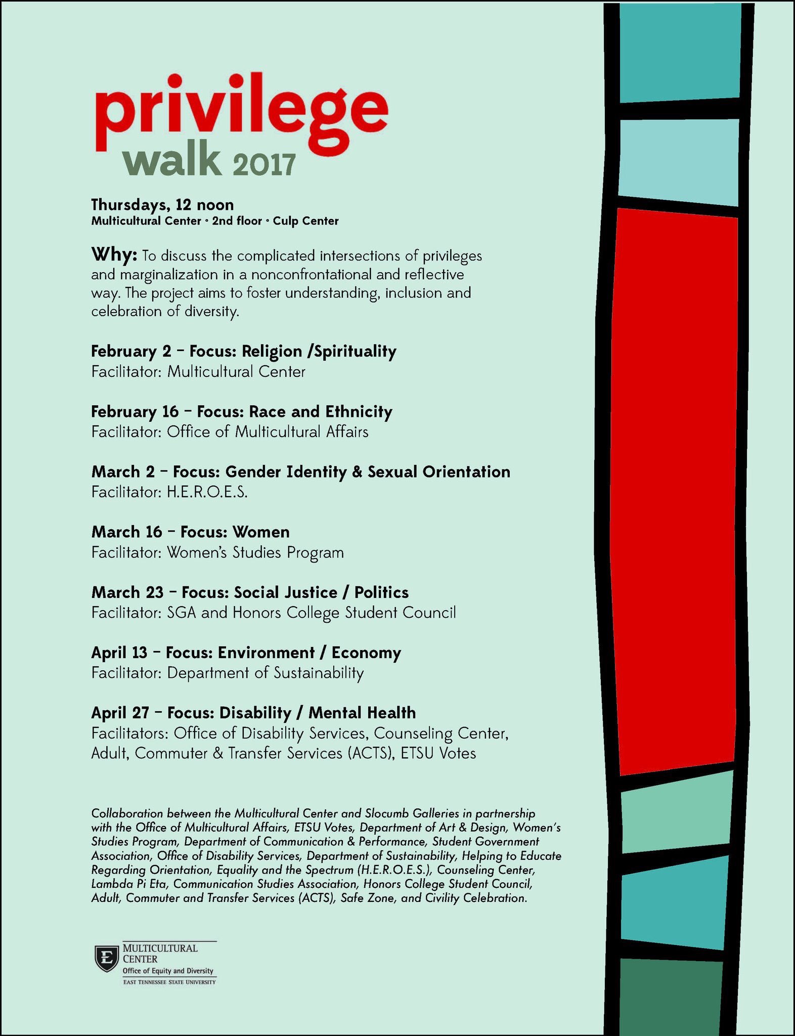 ETSU on Twitter: "We have more Privilege Walk events planned for after