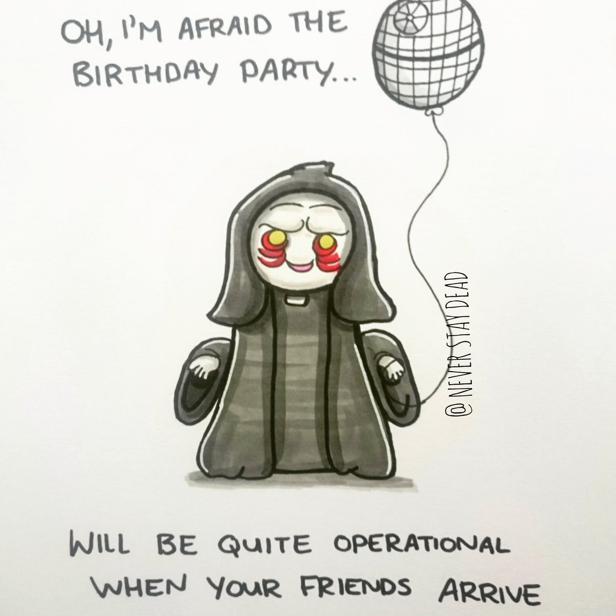 NeverStayDead's tweet photo. There ain't no party like a Sith Lord party... #neverstaydead #starwars #birthday #quiteoperational https://t.co/bLk1NQlX8u