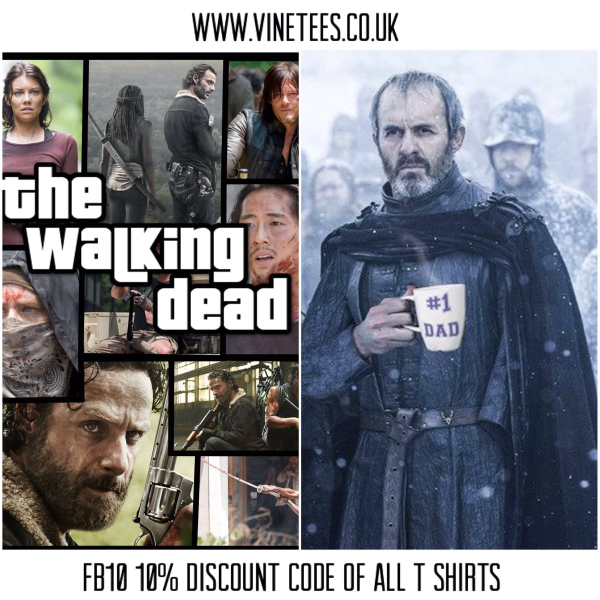 VINETEES's tweet photo. Like for The Walking Dead 💀 Retweet for Game of Thrones ⚔️ #TheWalkingDead #GameofThrones https://t.co/lpAsCfXy4q https://t.co/dvi1iPtVCd