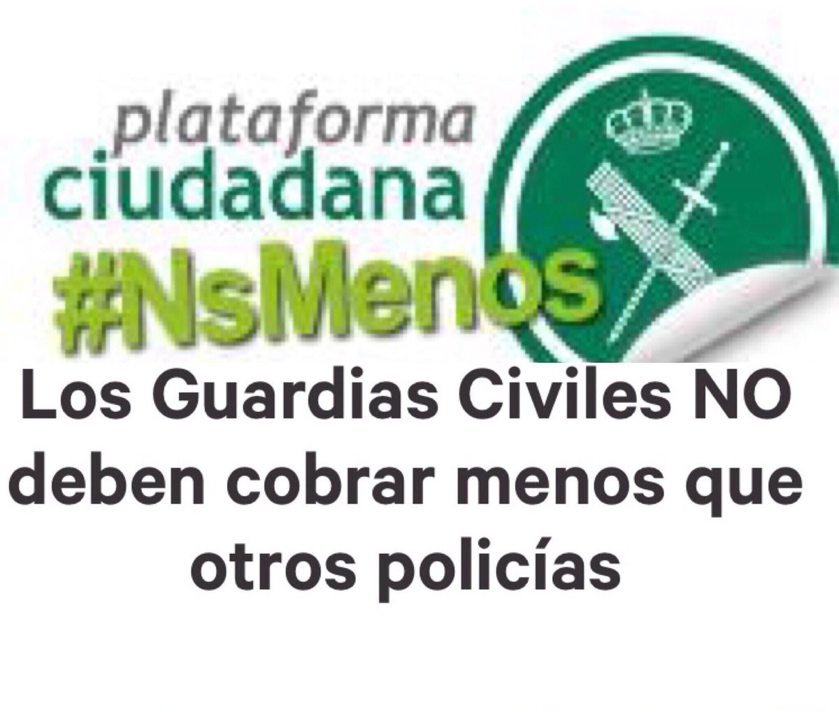 NsMenos's tweet photo. Viviendo y trabajando en pueblos despoblados con lo + selecto de sociedad.No merecen algo + los @guardiacivil?Firma https://t.co/RtcUz3SPnS https://t.co/DV1HqhKIkh
