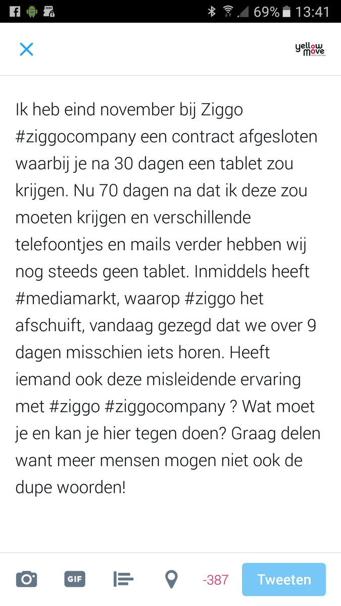 #ziggo #ziggocompany oplichting misleiding of gewoon belofte niet, kunnen, nakomen!