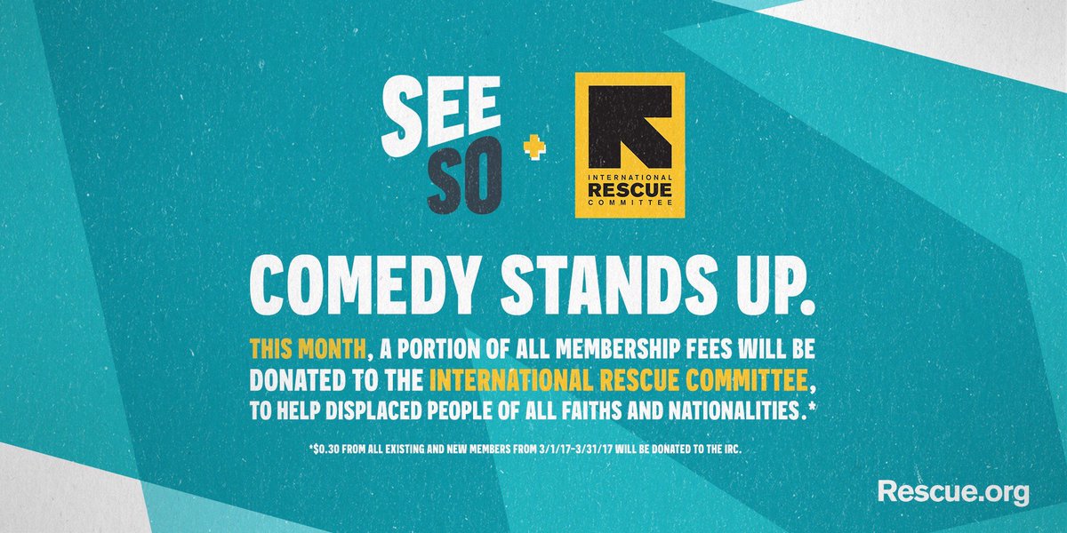 eshap's tweet photo. .@SeesoTV is Stands Up for #Refugees. 👇🏻 Stand with us. #comedystandsUp @theIRC. https://t.co/xXwX9NqZx7