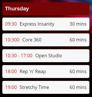 Come and take advantage of the different fitness classes that are going on today! #corefitness #ThursdayThoughts