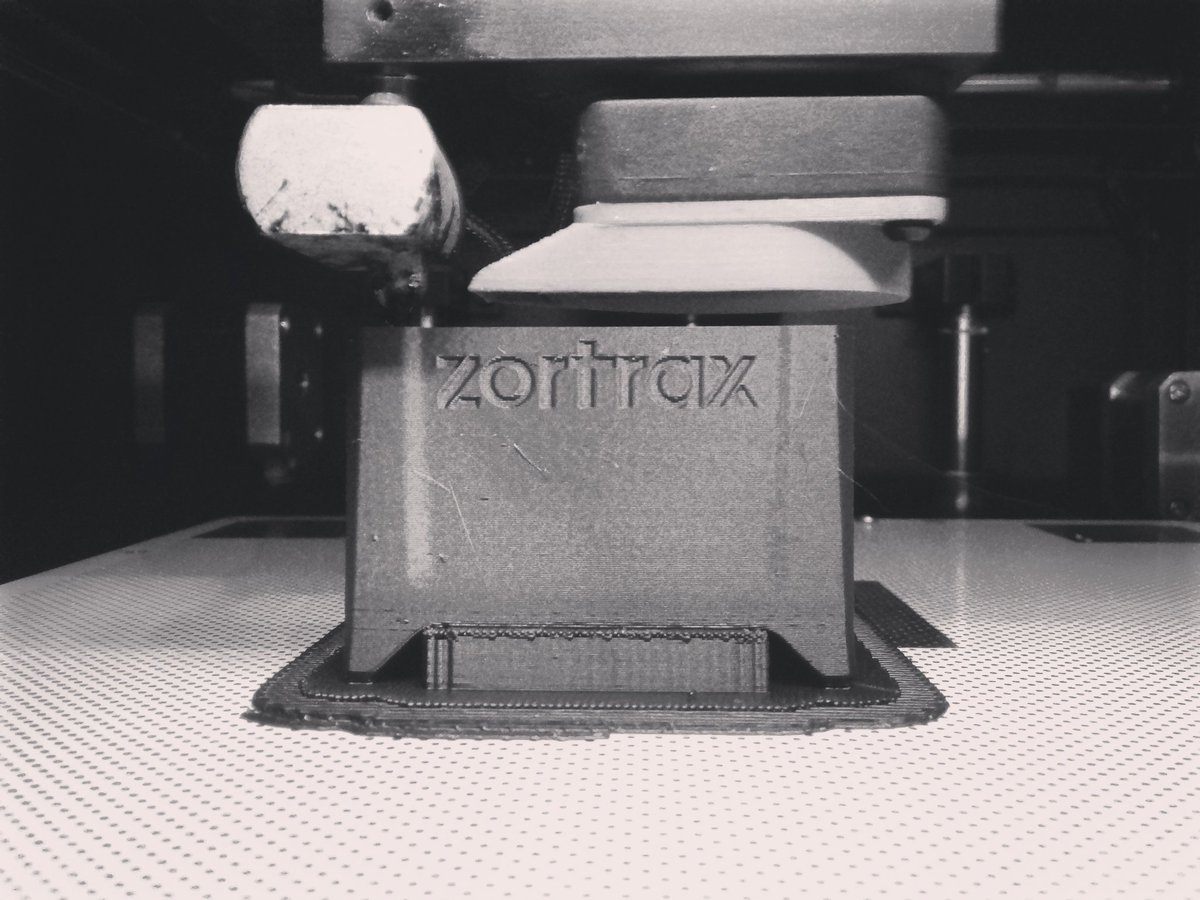 Printing on the Zortrax for the Zortrax. The new Extruder Top Cover V2 to save the extruder cable is long over due. #3dprinting #zortrax