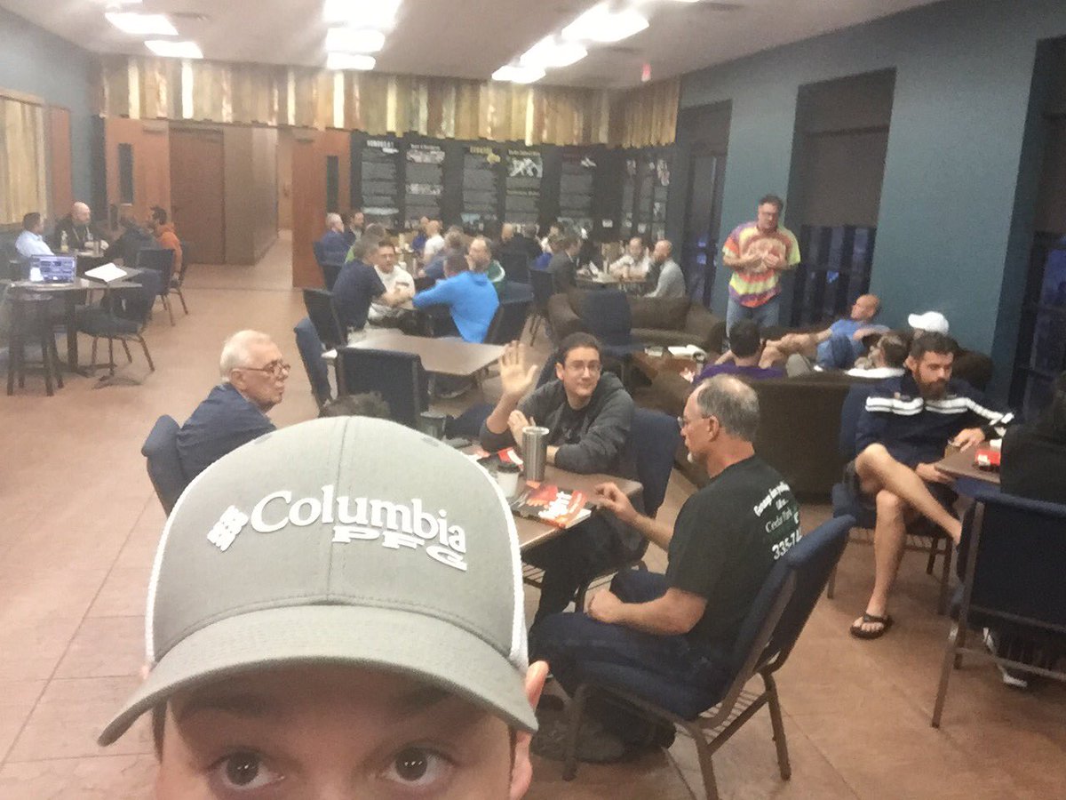 DavidHanson1's tweet photo. Left church at 9:15pm and back at 5:15am to teach Men's Bible Study! So fun! Join us tonight at 7! @FellowshipRRmen https://t.co/Xv9MeAknwz
