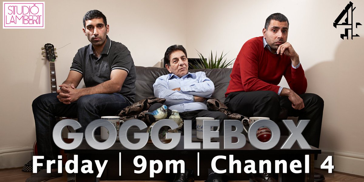 studiolambert's tweet photo. Happy #GoggleboxFriday everyone! Join your favourite families at 9pm on @Channel4 for more great moments. @C4Gogglebox #FridayFeeling https://t.co/1p1rZORKGw
