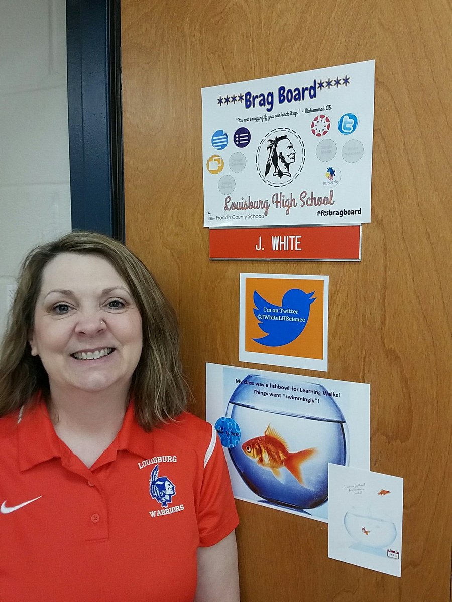 SondraAyscueFCS's tweet photo. And the #fcsbragboard party begins! Over 90 badges completed #justneedtime @LouisburgHSFCS w/@cengscience @MmeZimmerman @JWhiteLHScience https://t.co/220lT6dnNk