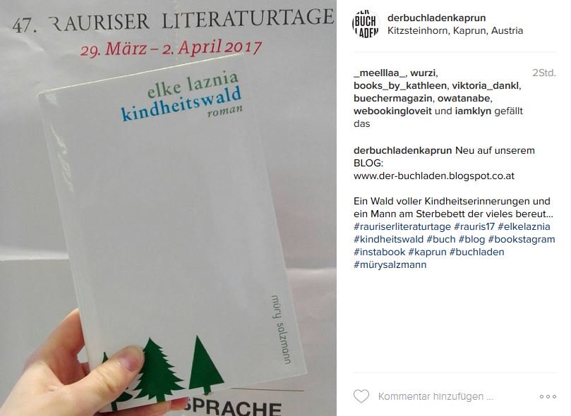 BuchladenKaprun's tweet photo. #kindheitswald #elkelaznia #book #bücher #rauris17 #rauris #lesungen https://t.co/otCUdvCuQO
