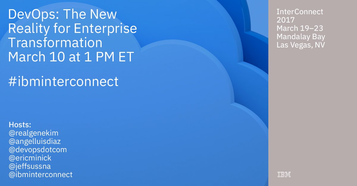 CLGrimes's tweet image. CrowdChat: #IBMDevOps The New Reality for Enterprise Transformation March 10 #ibminterconnect