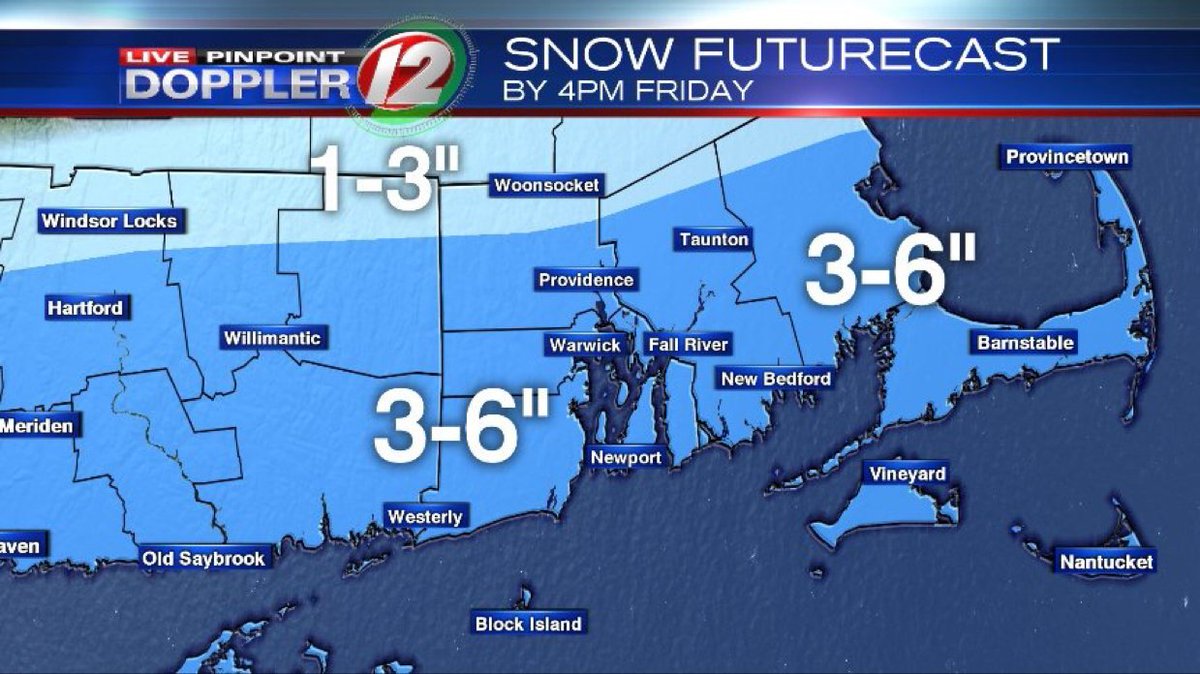 tjdelsanto's tweet photo. Bad timing with this storm.... it'll hit hardest during the Fri AM commute. School delays/cancellations  expected. https://t.co/LIuDckpTD6