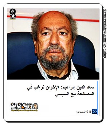 سعد الدين إبراهيم: الإخوان ترغب في المصالحة مع السيسي