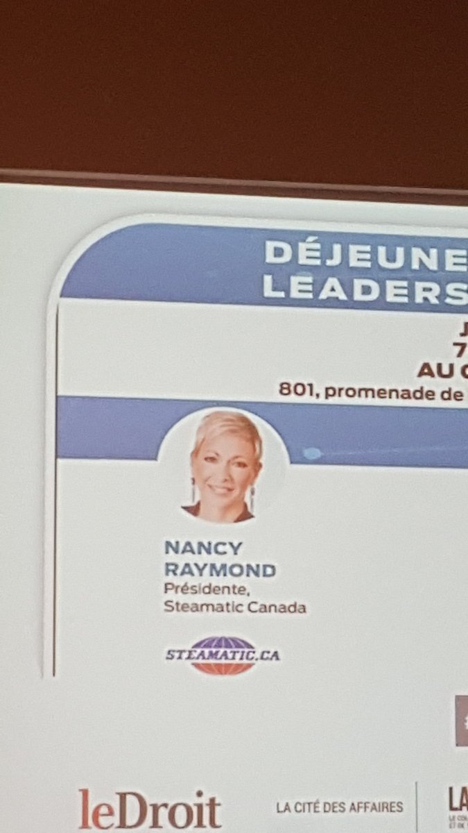LaCiteAffaires's tweet photo. #LeadershipAuFeminin
D'après Nancy Raymond il faut que les hommes posent les bonnes questions aux femmes https://t.co/ppT0T3bnDn
