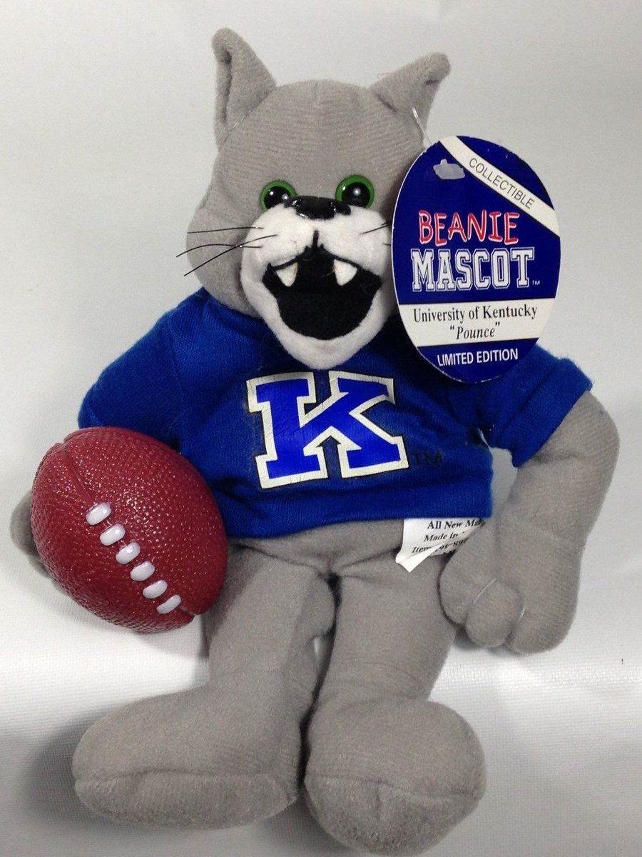 STEEL5757's tweet image. University of Kentucky Pounce Beanie Mascot  ebay.com/itm/University…   #toyplush #feltplushie #plushsize #plushforsell