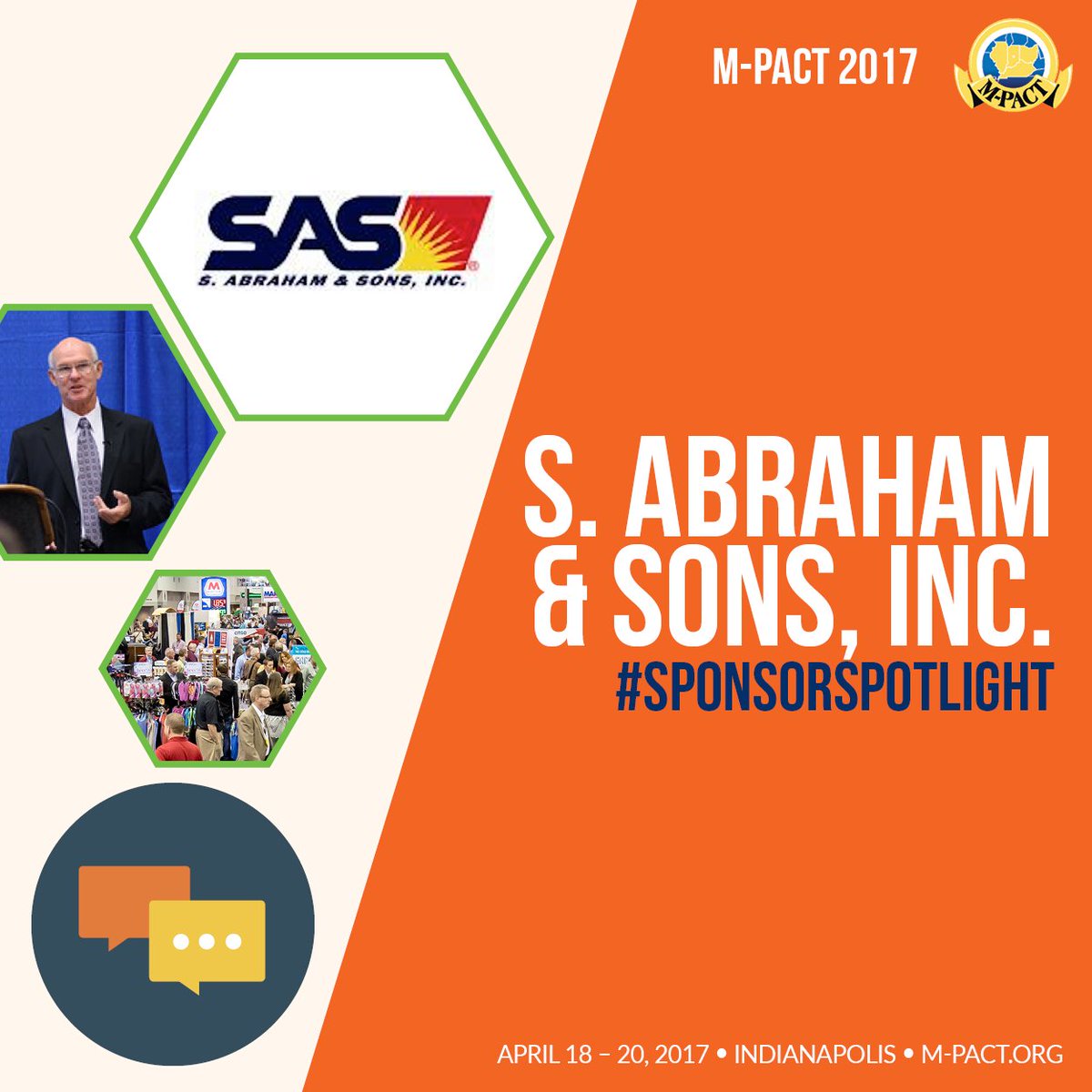MPACTTradeshow's tweet photo. #SponsorSpotlight: With dynamic solutions for your company, S. Abraham & Sons can help you #MakeAnMPACT in 2017. https://t.co/4fwM42qZ7N https://t.co/KMSAL0IUKA