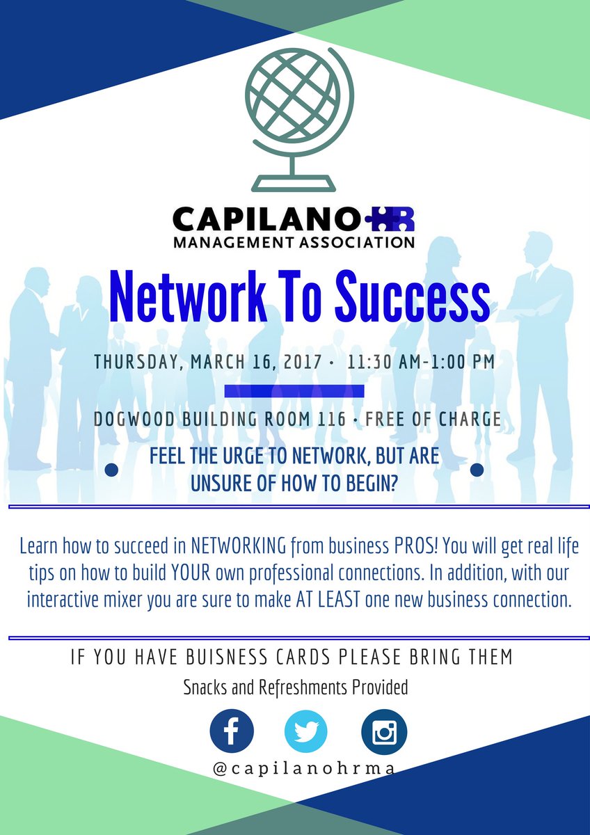 Join us next Thursday for our free event, Network to Success!