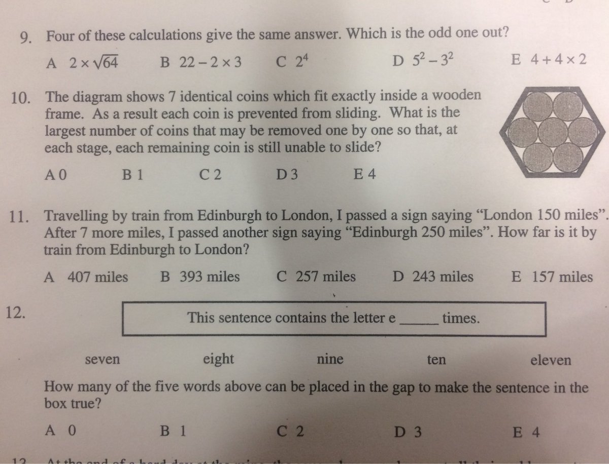 CAL_Maths's tweet photo. Mathletes had a go at these puzzles this week. What is your favourite question? #Mathletes https://t.co/CDykpM9KYS