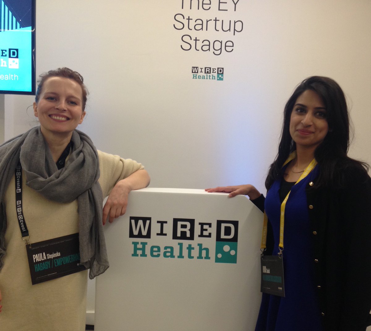 HaBabyApp's tweet photo. HaBaby team Dr. Hina Shahid and @disdatdot at #WIREDHealth @WIRED https://t.co/xcjoVFNMkS