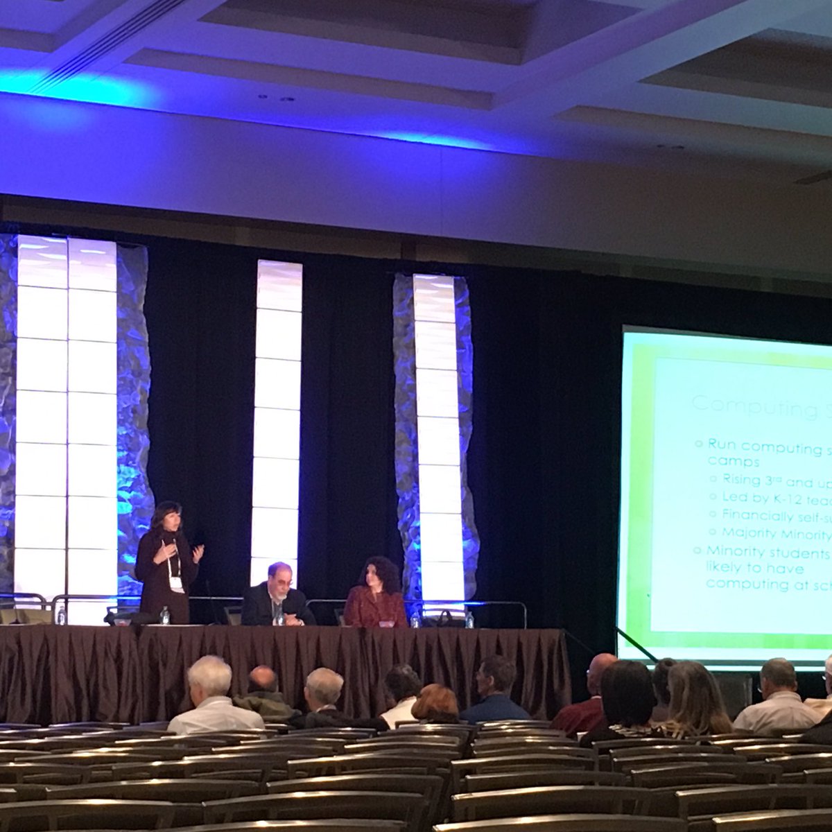 bre_deen's tweet image. S/o to Barbara and Mark speaking on what they're doing for the #CS4All initiative at GT! #SIGCSE