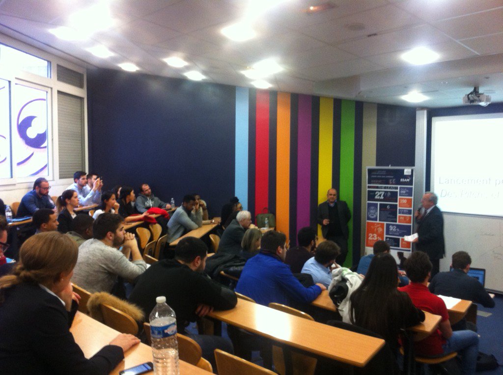9/03: lancement officiel #pépinière @ESAM_Paris par Yannick Roussel, directeur #entrepreneur #innovation #étudiants