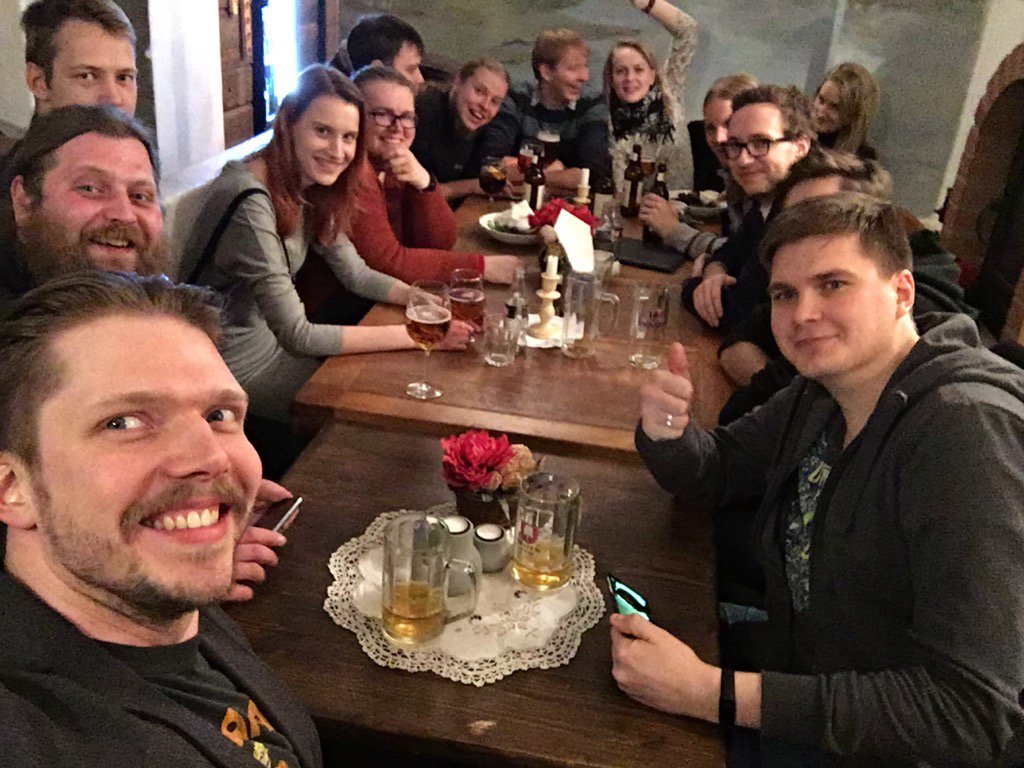 SiimSutrop's tweet photo. Estonian testing community meet-up in Tartu: 14 people from 7 companies. #TestersNightOut https://t.co/HLAGgWFkXM