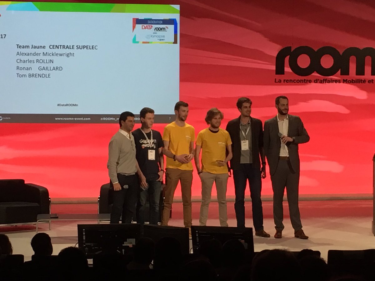MLE_Com's tweet photo. Bravo @centralesupelec ! #Datackathon #ROOMn2017 https://t.co/7b3JR6fWWX