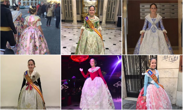 FallasOP's tweet photo. GALERÍA| Éstos son los trajes que Clara Mª Parejo ha estrenado como FMIV de #Fallas17 - https://t.co/JNwTmZMXsU https://t.co/4tcuWZN8Nz