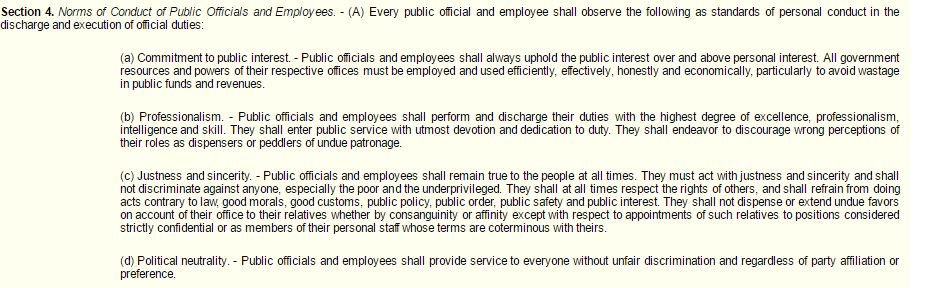 ishtudentz's tweet photo. Technically, MMDA should apologize to the public
(excerpts from RA. 6713) @MochaUson @MMDA 
#maram #DDSpartyparty #DDSpantypanty https://t.co/5Ub8TQN4oV