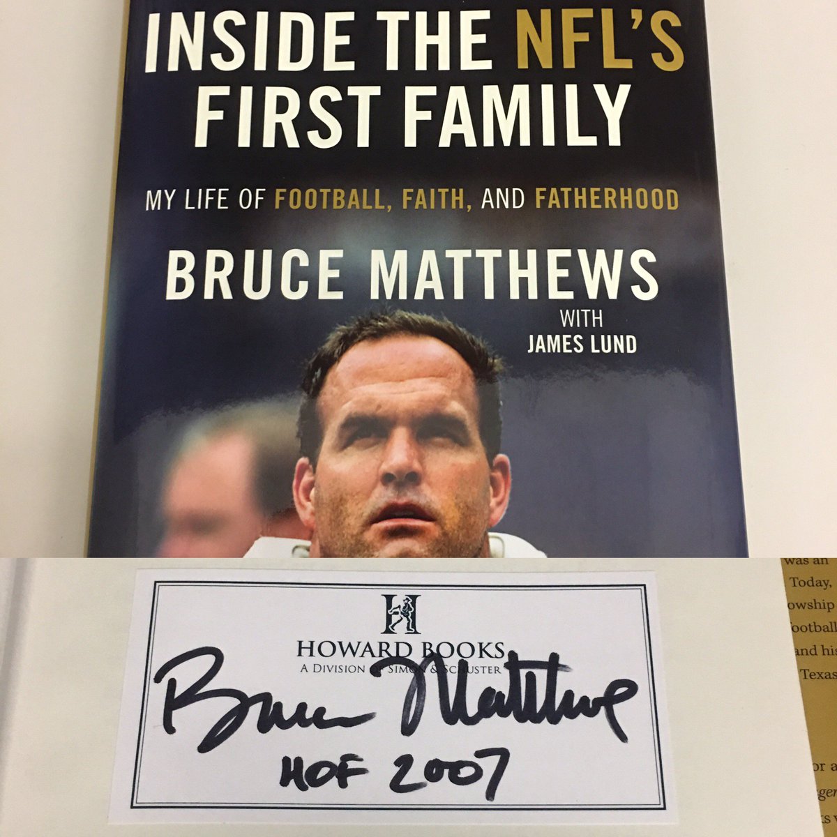 ProFootballHOF's tweet photo. We are giving away another copy of @bmatthews74 new book! RT to enter to win this autographed copy. We will notify winner via DM. https://t.co/ciKwoYB8kr
