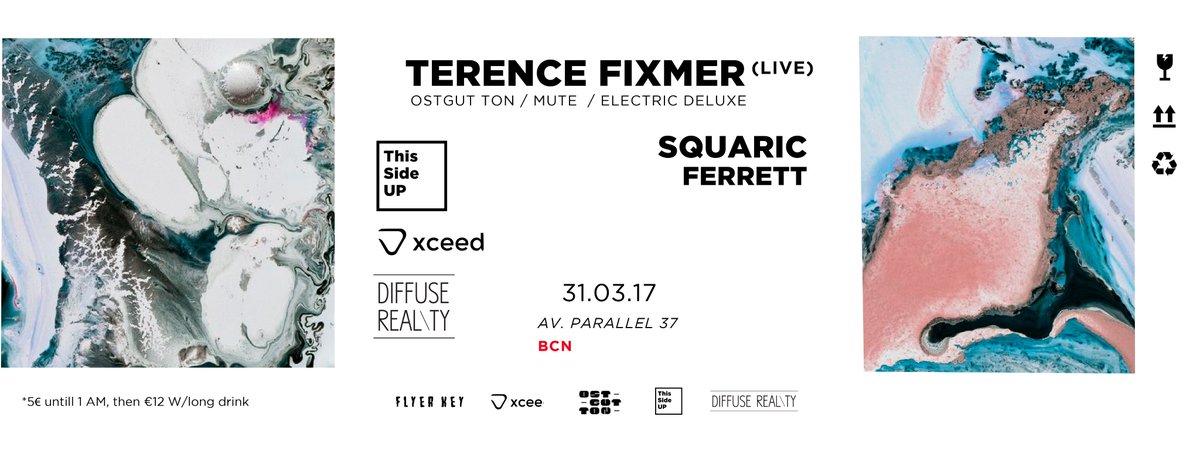 Kidnapping_nl's tweet photo. Diffuse Reality present: TERENCE FIXMER -LIVE- (Tresor, Ostgut Ton,  Novamute, Electric Deluxe) at Barcelona (31.03.2017) #techno #live #bcn https://t.co/7VFBjn3HpI
