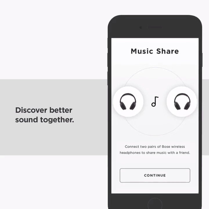 Bose on Twitter: "Share your favorite new song with a friend without sharing headphones. Music Share in Bose Connect makes it easy. / Twitter