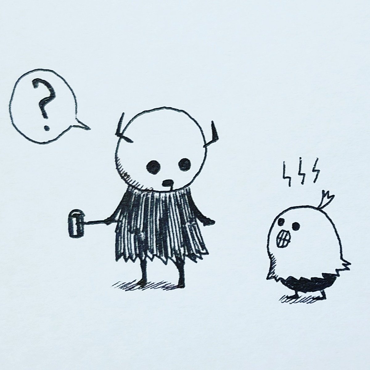 こんな後輩いたなぁ… #絵 #イラスト #絵描きさんと繋がりたい  #ボールペンイラスト 