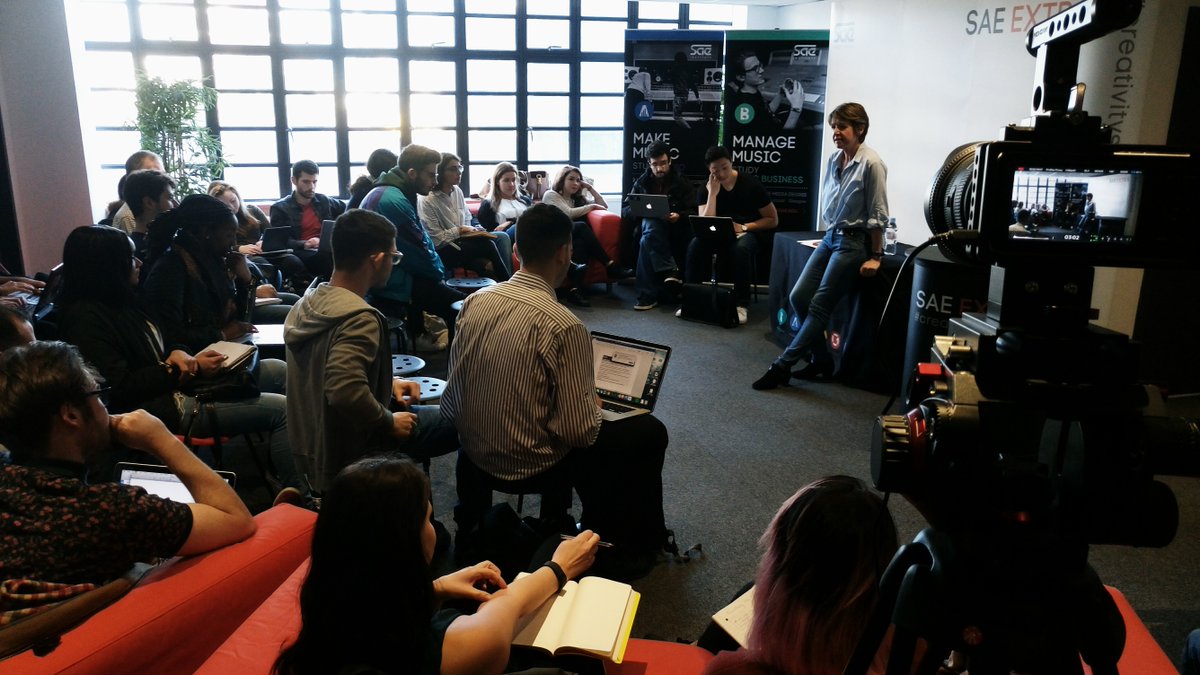 SAEinstituteUK's tweet photo. Great to welcome Ann Harrison, Media and Music Consultant at Swan Turton to SAE London today #creativityshared https://t.co/PbqGWvflGE