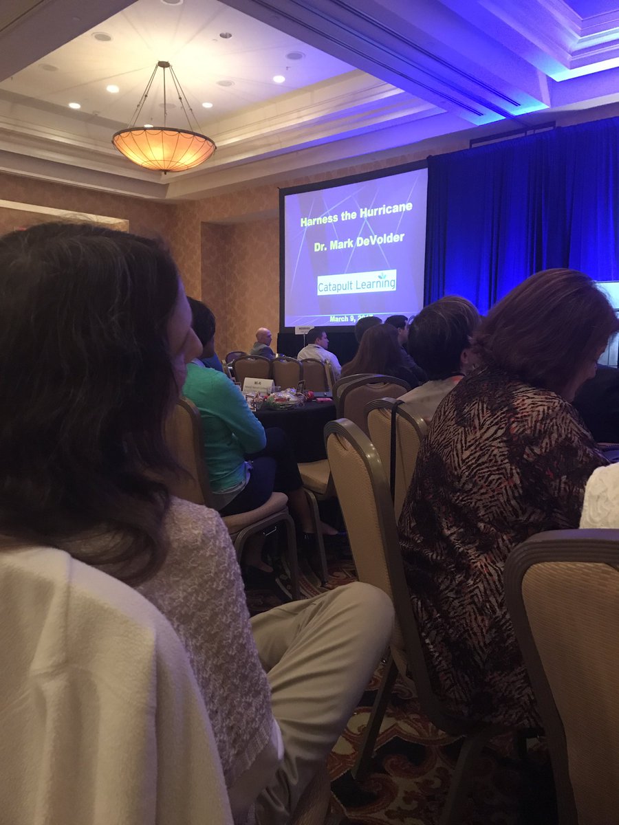drdmetz's tweet photo. Harness the Hurricane with Dr. DeVolder at Catapult Learning APL conference 
#edchat #leadupchat #NOLA #catapultlearning2017 https://t.co/UbipMbNkeG