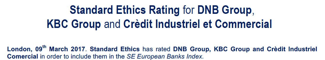 StandardEthics's tweet photo. Today #StandardEthics rated #DNBGroup, #KBCGroup and #CrèditIndustrieletCommercial https://t.co/TnqpXbacrP #Esg #rating #investmentgrade https://t.co/4n8CGOyw6A