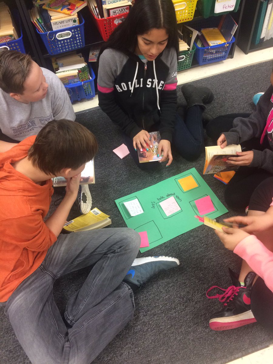 DaisyBokus's tweet photo. 6th grade book clubs @VirginiaRunES are getting stronger and stronger #VRESReads https://t.co/Kd3Wf9RXzi