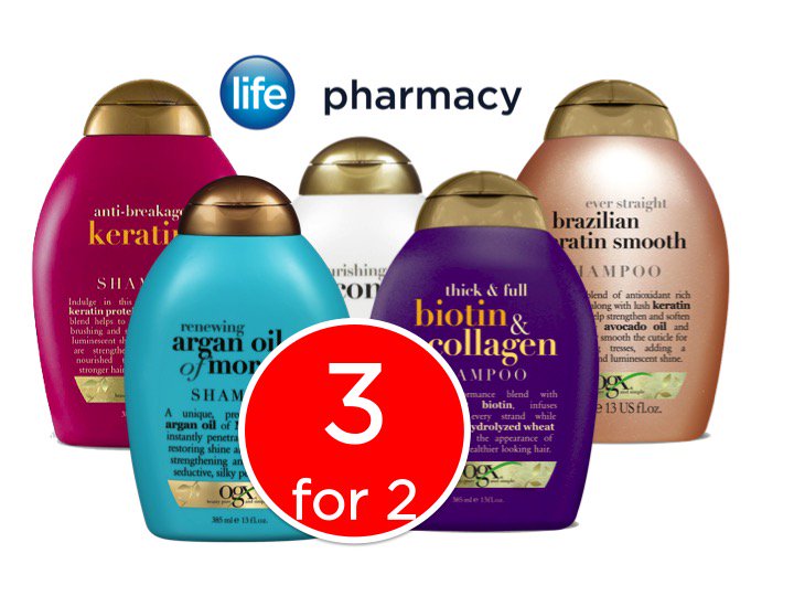 corkpharmacist's tweet photo. #ogx hair #3for2 @lifepharmacyIRL #haircare #specialoffer #freebies @itscorklike #organix #shampoo #hair #hairspray https://t.co/DpROmVa3TB