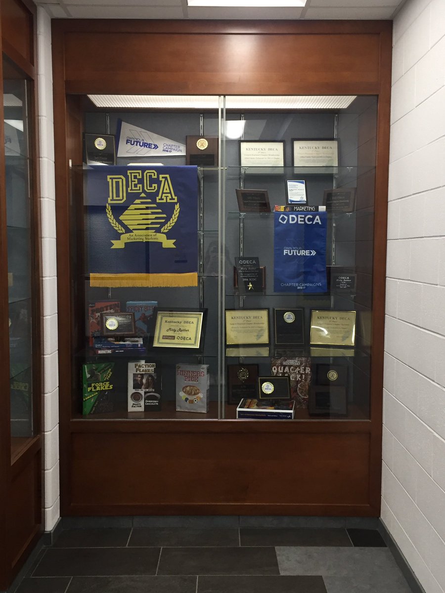 acctc_deca's tweet photo. Trophy case is updated! Take a look at our membership and chapter campaign awards from SCDC! @KentuckyDECA https://t.co/ihLnJKHYo0
