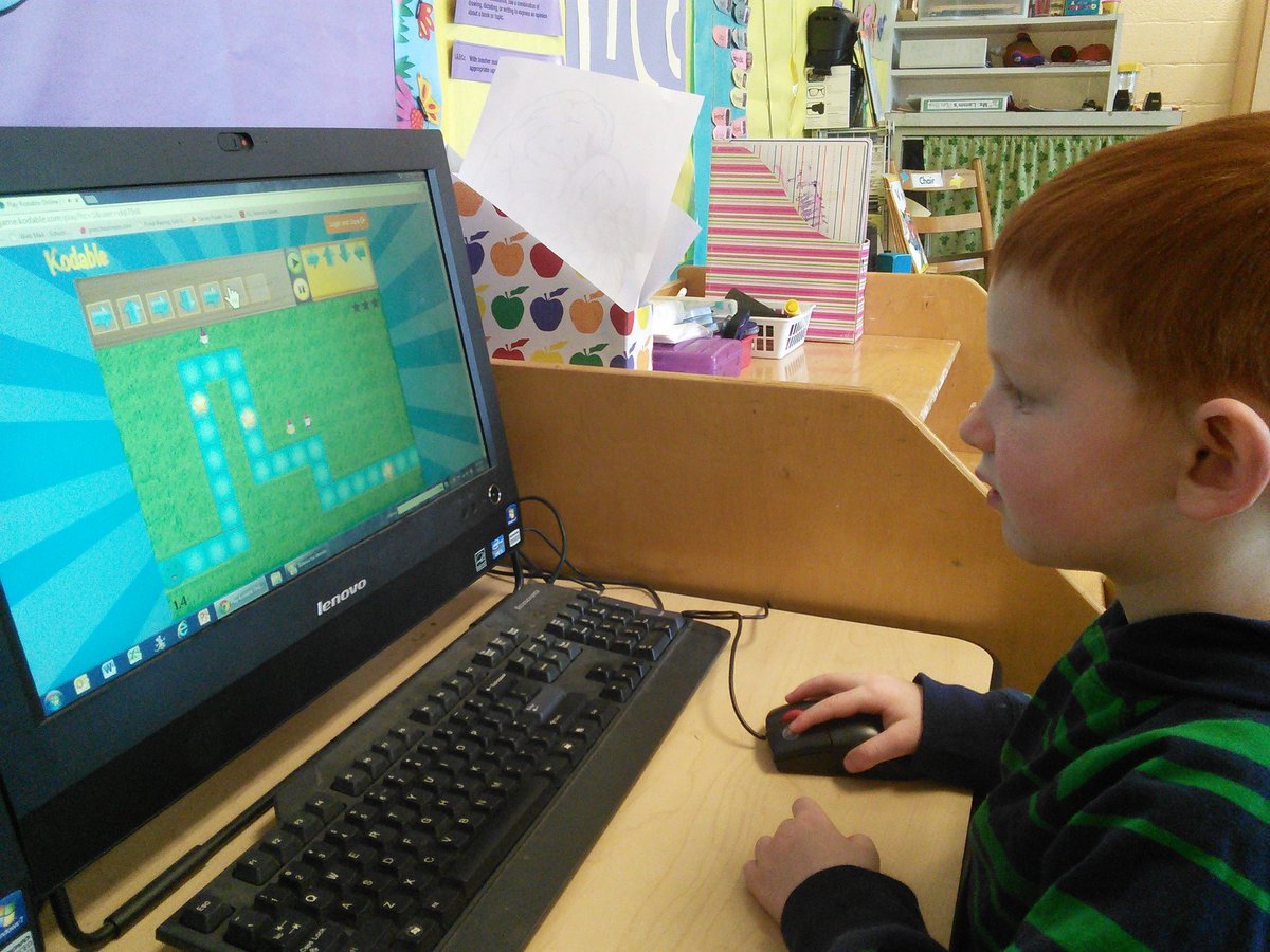 MsLammatPlayer's tweet photo. We're working on coding using a game on the computer and our "codeapillar" coding helps students think critically and problem solve @ISD109 https://t.co/qQbIQWmD0P