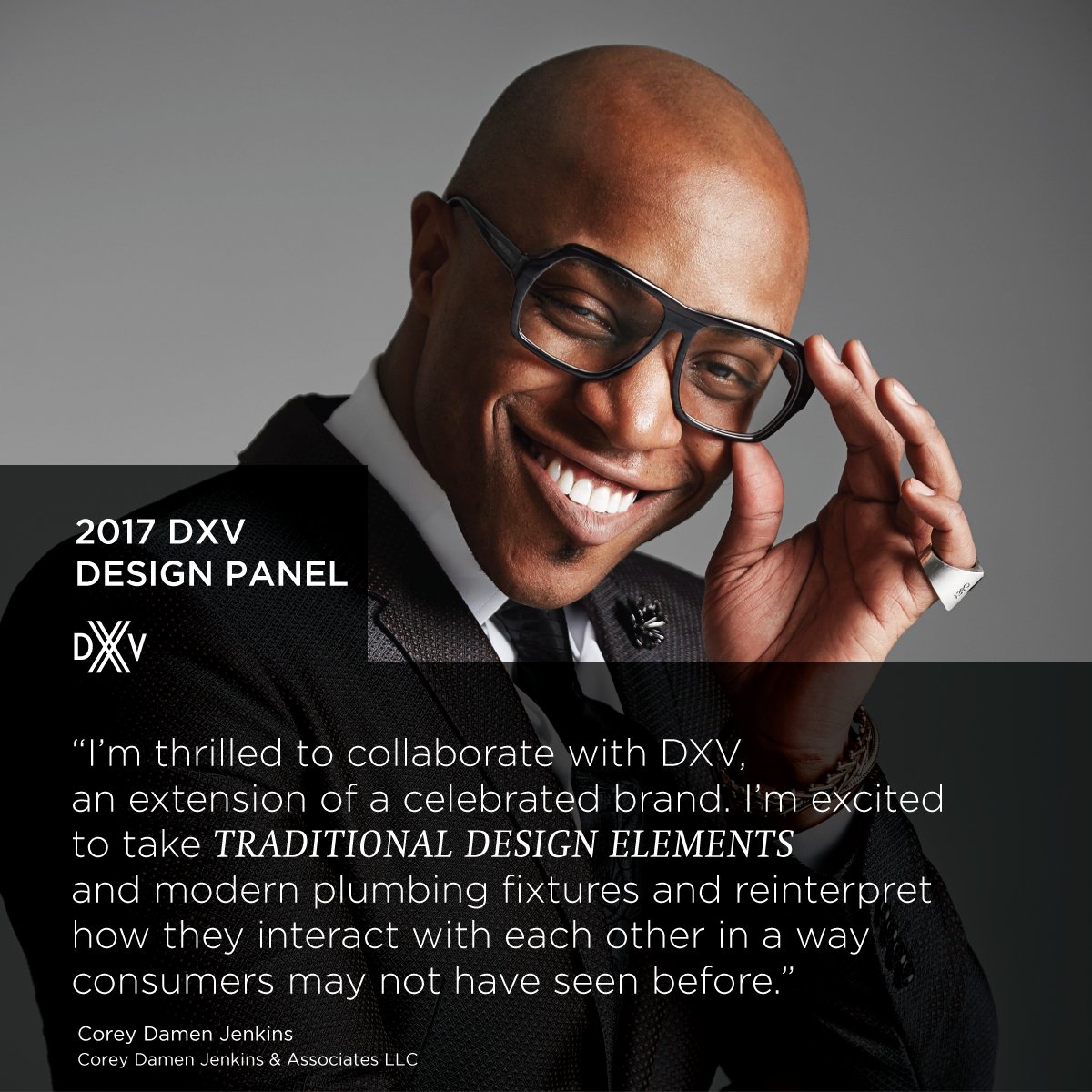 DXV's tweet photo. #TBT to that time we met up with our 2017 #DXVDesignPanel for our annual #DXVTopSecret kickoff and @CoreyDJenkins had this to say. https://t.co/1zEYNYVfUi
