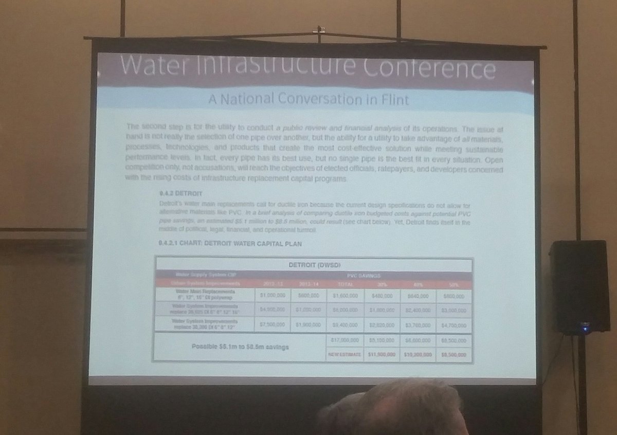 MiChemCouncil's tweet photo. Greg Baird from Water Finance Research Foundation discussing the importance of open competition for water infrastructure #MiInfrastructure https://t.co/7HWlwdP8aY