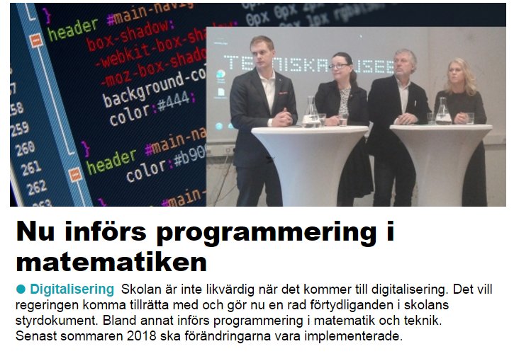 vilarare's tweet photo. Nu införs programmering i matten. Regeringen skärper skrivningar om digitalisering i styrdokumenten. https://t.co/PTIjeNmfBP #skolan https://t.co/Gx4qyPfJiy