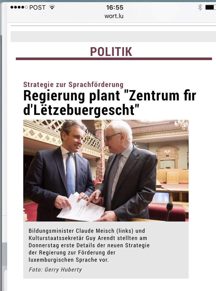 Gebuertsstonn fir Promotiounsstrategie vu Lëtzebuerger Sprooch: 20-Joeresplang, Commissaire, Zentrum, Verfassung, EU-Niveau, ...