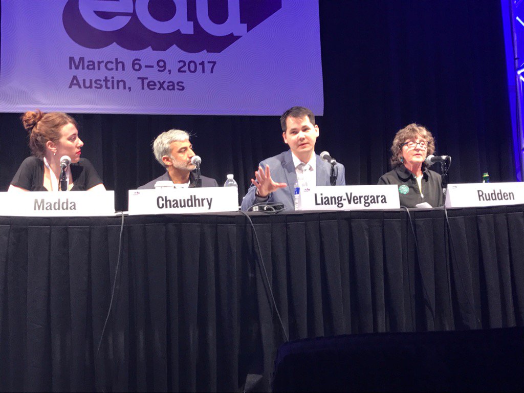 leapinchicago's tweet photo. .@LiangVergara: The more two way comms between teachers and entrepreneurs, the better. #SXSWEdu https://t.co/QnRziyVMuJ