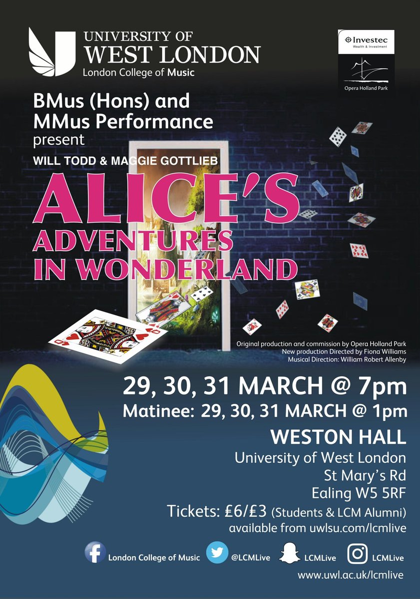 PLEASE RT !!! PLEASE COME AND SUPPORT OUR WONDERFUL CAST
🎭🍄🐛😽👑🐰
 <a href="/operahollandpk/">Opera Holland Park</a>  <a href="/LCMLive/">👑LOVE & OBEY GOD✝️LORD JESUS CHRIST🎶Evangelist🎶</a> <a href="/UniWestLondon/">University of West London</a>